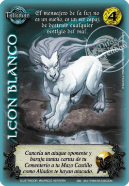 leon blanco venta de cartas mitos y leyendas