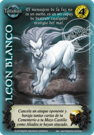 leon blanco venta de cartas mitos y leyendas