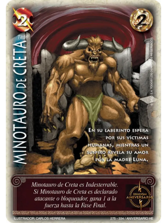 minotauro de creta aniversario