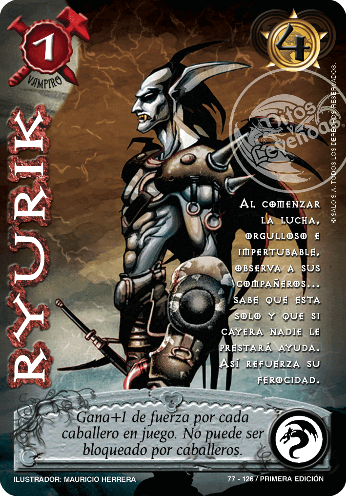 ryurik myl venta de cartas mitos y leyendas primera era