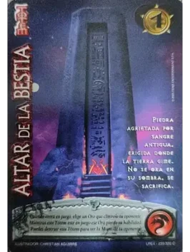 altar de la bestia myl venta de cartas mitos y leyendas primera era