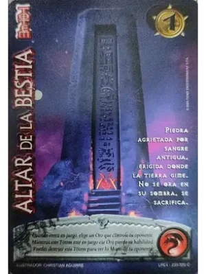altar de la bestia myl venta de cartas mitos y leyendas primera era