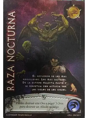 raza nocturna myl venta de cartas mitos y leyendas primera era