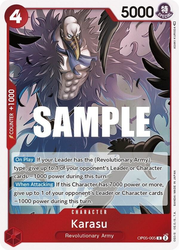 karasu op5 venta de cartas one piece
