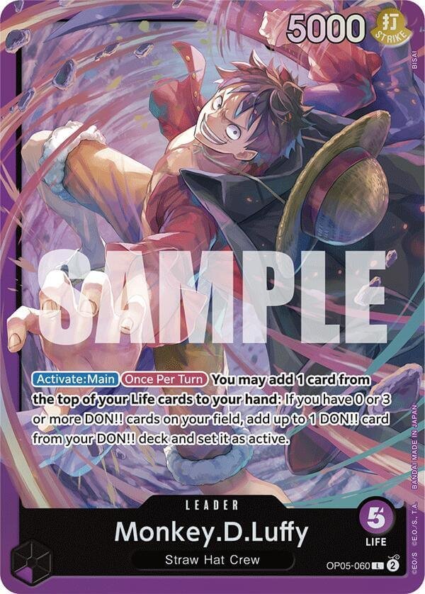 luffy leader venta de cartas one piece