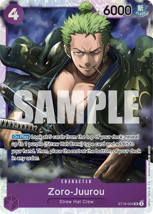 zoro juurou st18 venta de cartas one piece