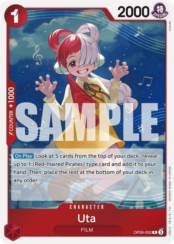 uta op9 venta de cartas one piece