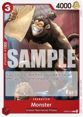 mosnter op9 venta de cartas one piece