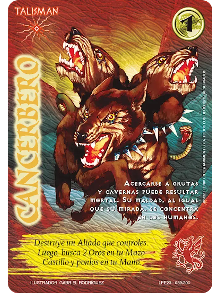 cancerbero myl venta de cartas mitos y leyendas primera era