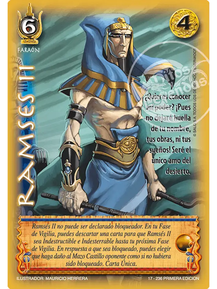 ramses ii venta de cartas mitos y leyendas myl