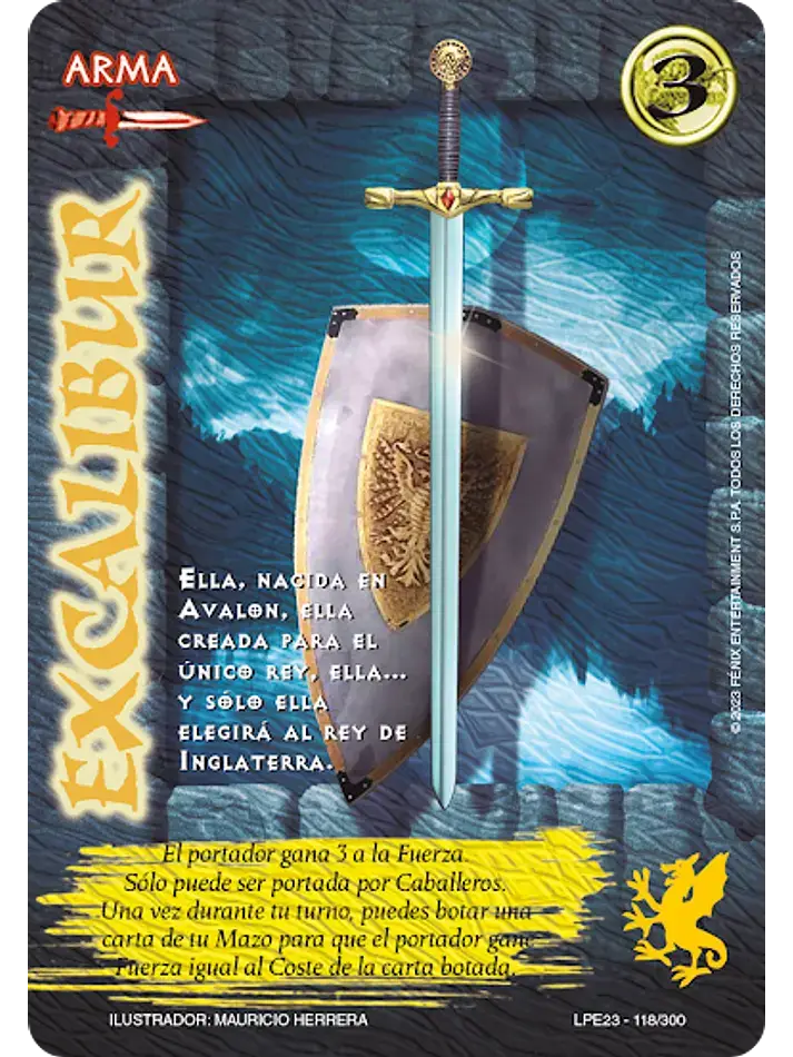 excalibur myl venta de cartas mitos y leyendas primera era