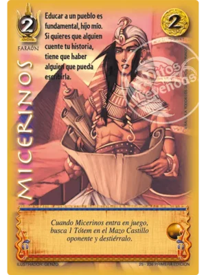 micerinos venta de cartas mitos y leyendas myl