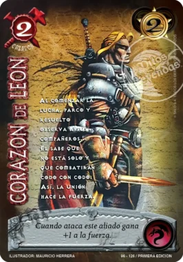 corazon de leon myl venta de cartas mitos y leyendas primera era