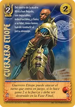guerrero etiope venta de cartas mitos y leyendas