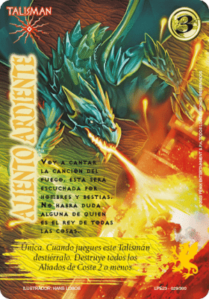 aliento ardiente myl venta de cartas mitos y leyendas primera era