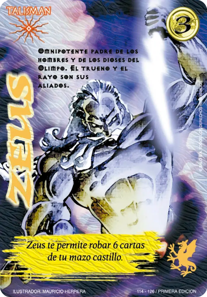 zeus myl venta de cartas mitos y leyendas primera era