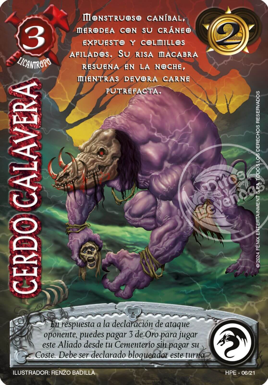 cerdo calavera myl venta de cartas mitos y leyendas