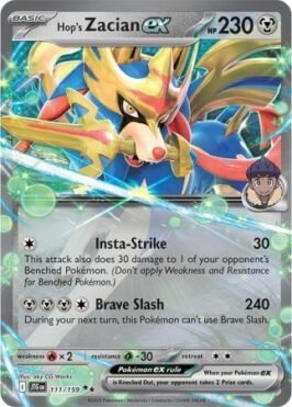 hop's zacian ex cartas pokemon tcg