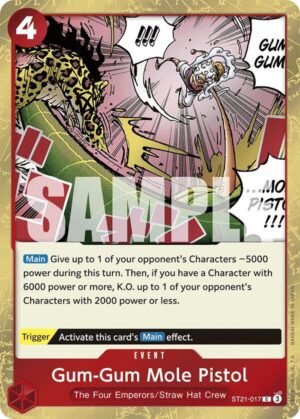 mole pistol cartas one piece