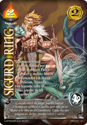 sigurd cartas mitos y leyendas primera era