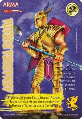 armadura dorada el reto venta de cartas myl primera era