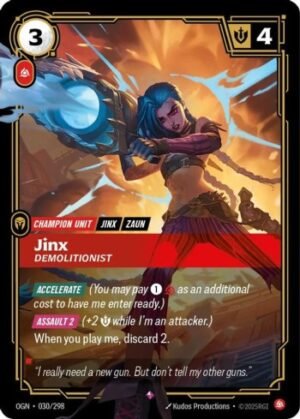 jinx demolitionist.webp singles riftbound venta de cartas riftbound tcg lol jinx